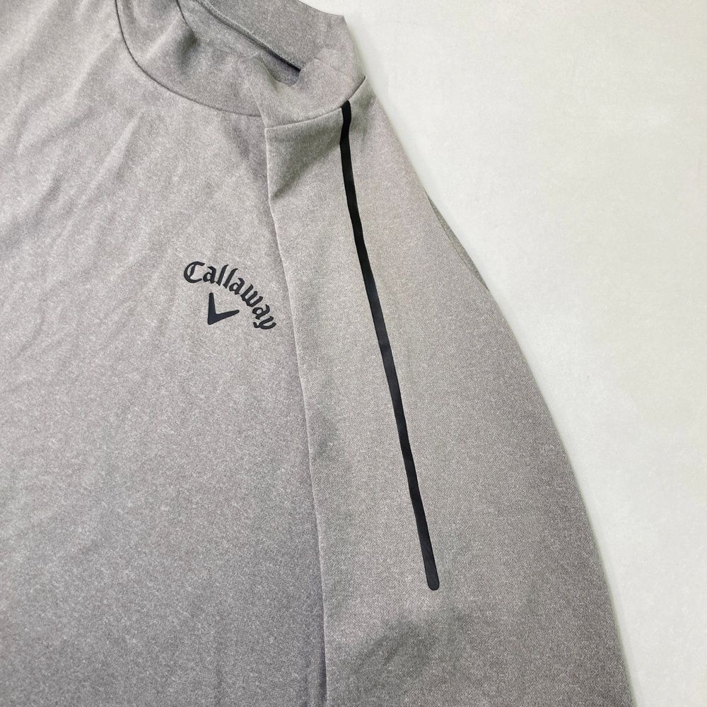 サイズ：M CALLAWAY キャロウェイ ハイネック長袖Tシャツ グレー系