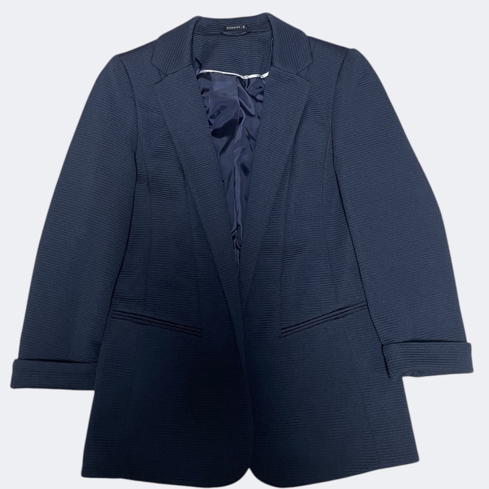 ネイビーリブジャッケット