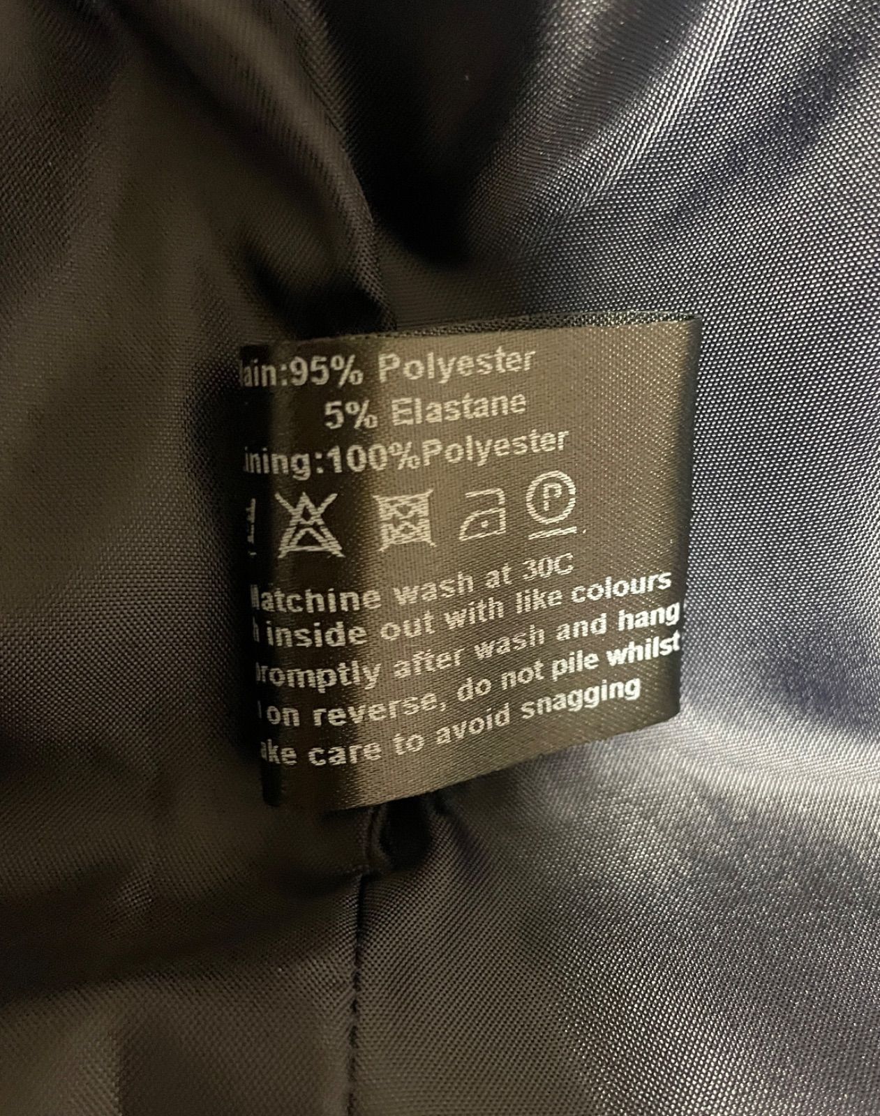 スタイリッシュ上品シルエット ネイビーリブジャッケット