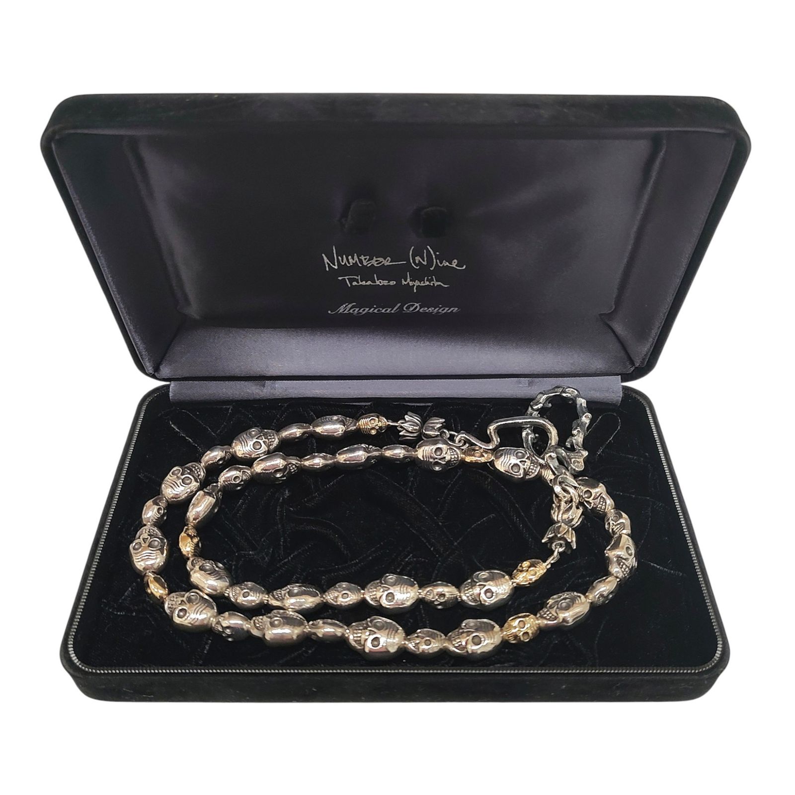 NUMBER N INE ナンバーナイン x MAGICAL DESIGN マジカルデザイン スマイル スカル ウォレット チェーン K 10 シルバー950 NM-F 4006 B F シルバー ゴールド