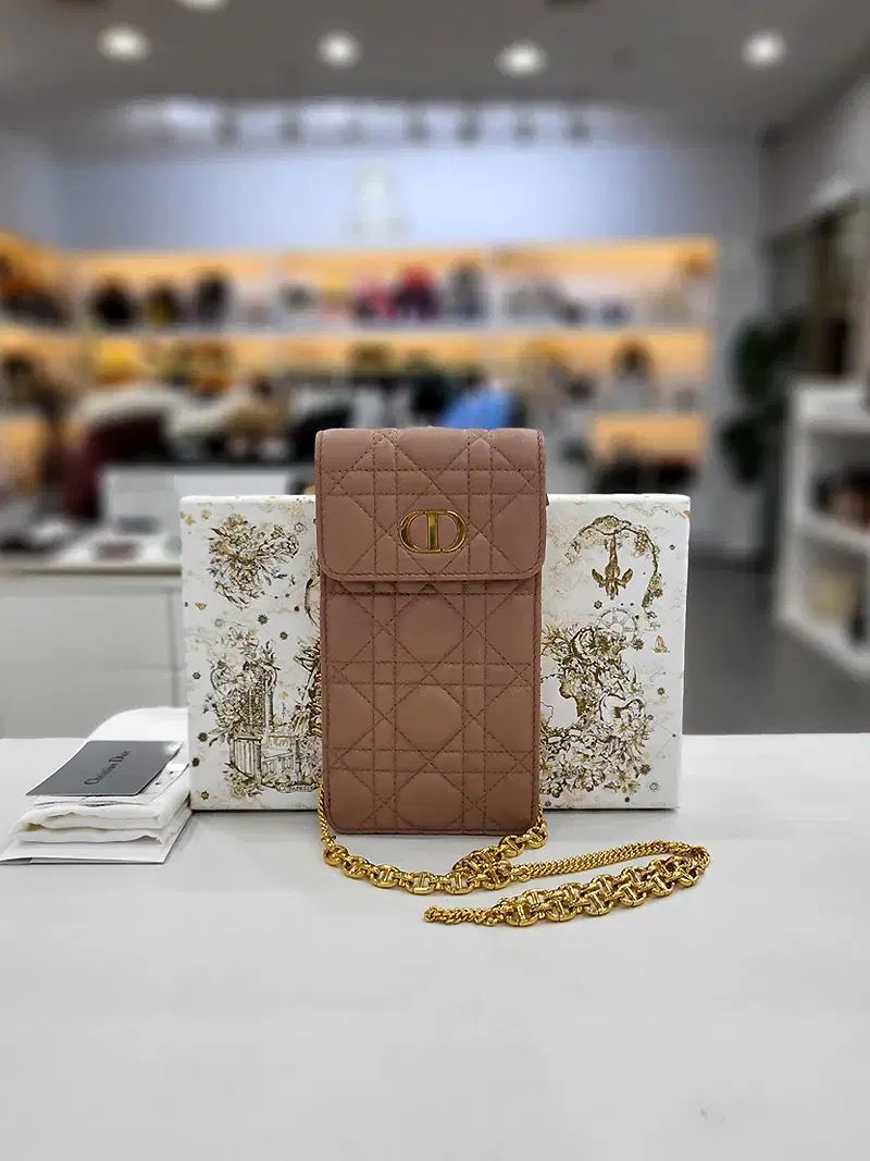ディオール カロ GOLD チェーン 携帯ホルダー クロスバッグ s5105