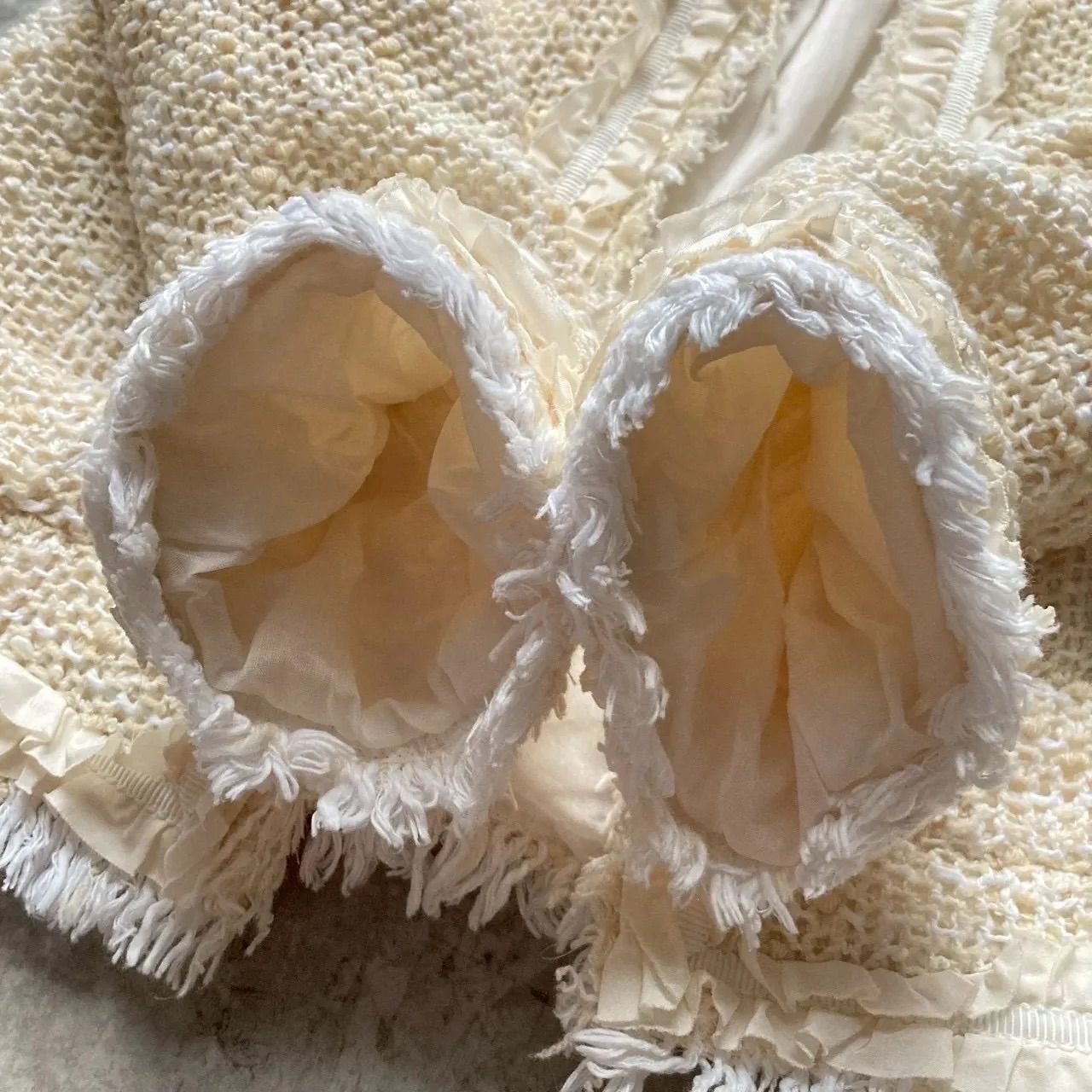 美品 FOXEY BOUTIQUE フォクシー 上質 ノーカラージャケット 38サイズ