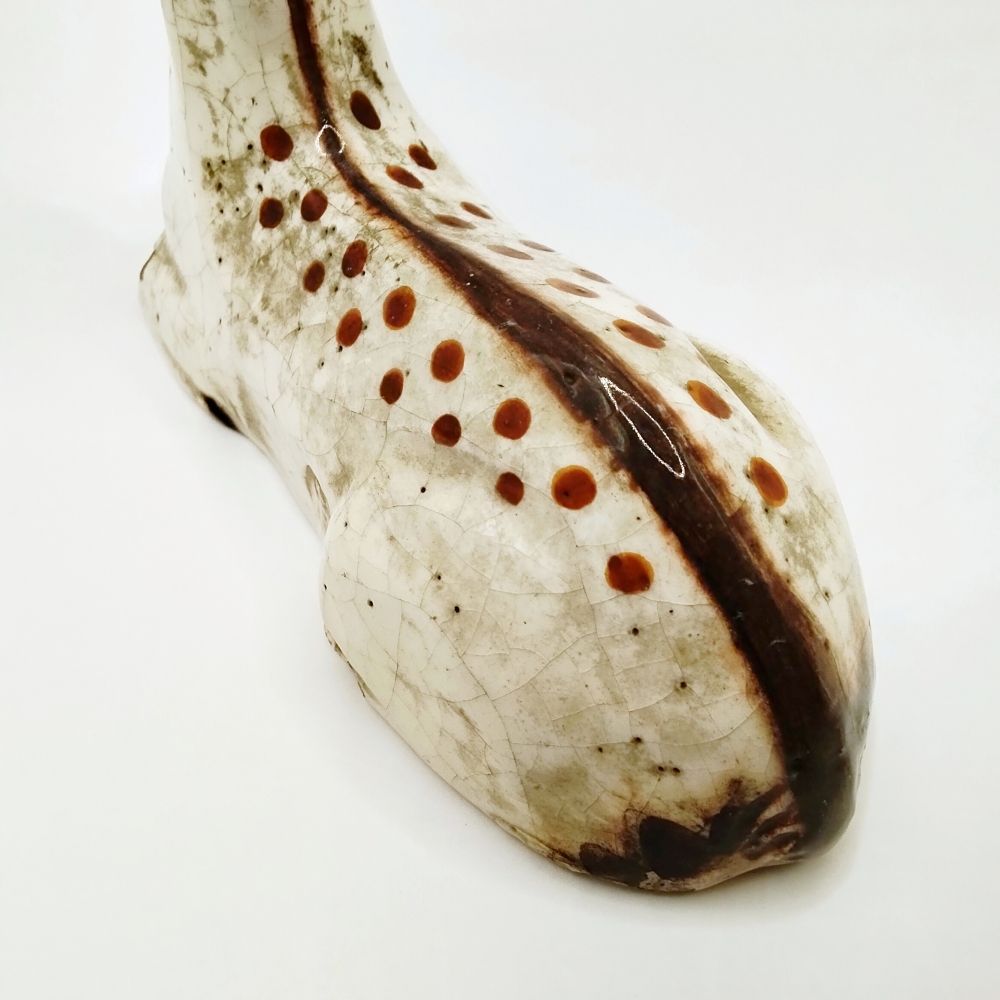 骨董 鹿のオブジェ 残欠 陶製 セラミック アンティーク ヴィンテージ