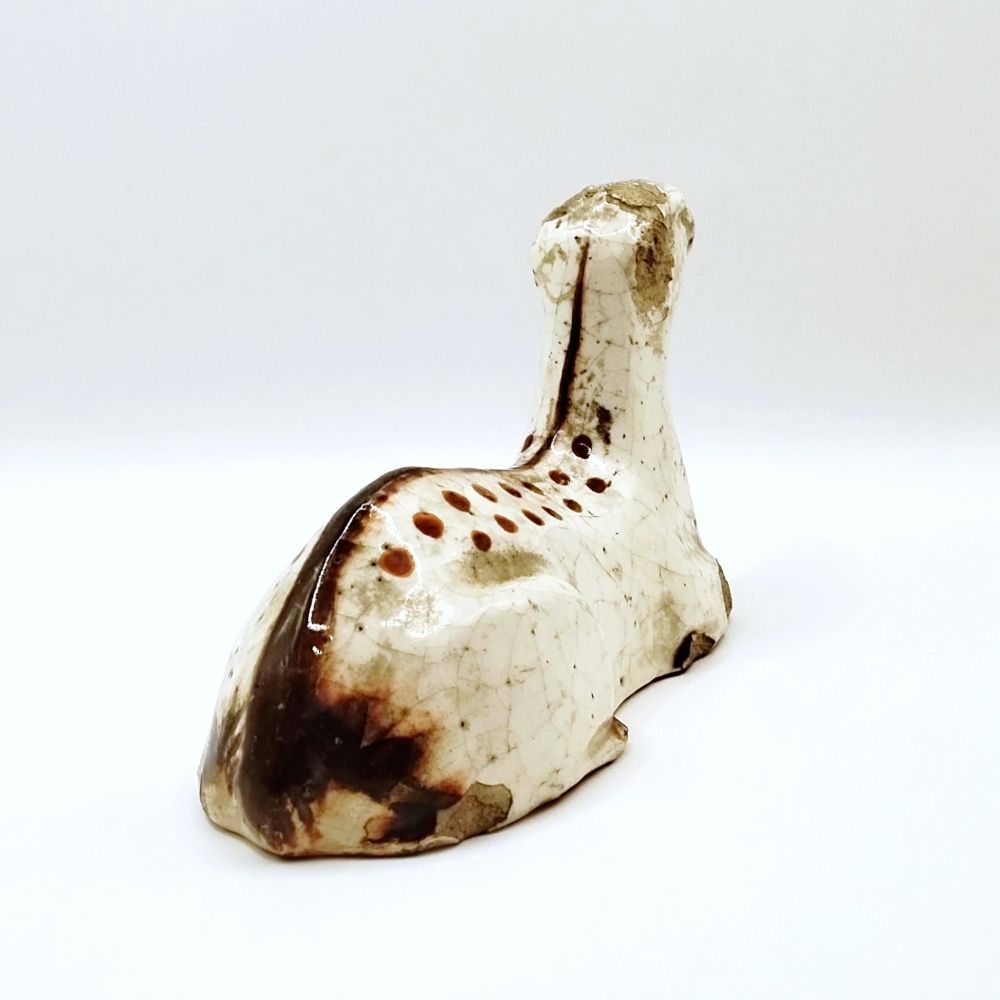 骨董 鹿のオブジェ 残欠 陶製 セラミック アンティーク ヴィンテージ