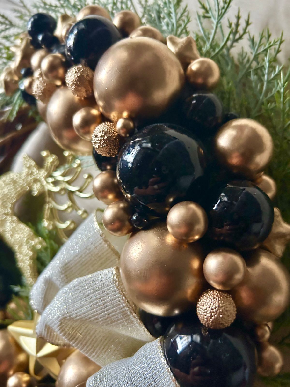 7-156大きめリース クリスマスリース Xmas Christmas 玄関リース