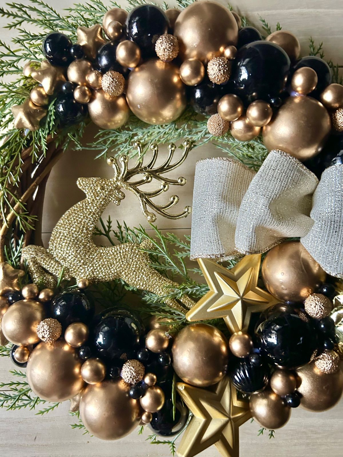 7-156大きめリース クリスマスリース Xmas Christmas 玄関リース