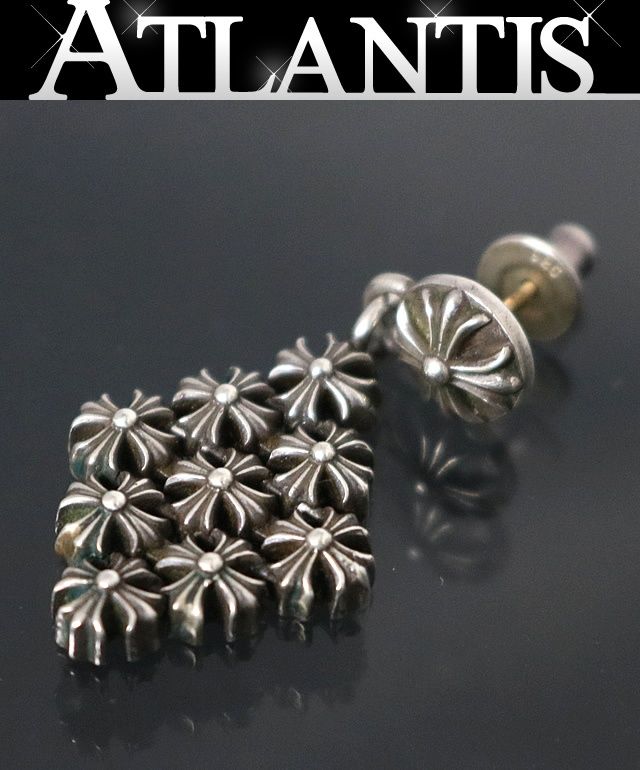 CHROME HEARTS 銀座店 クロムハーツ チェーンメイル ドロップ ピアス メンズ シルバー SV925 100821
