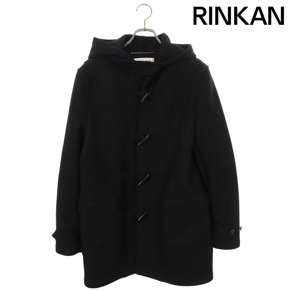 サンローランパリ 649133 Y 080 W フーデッドウールダッフルコート メンズ 48