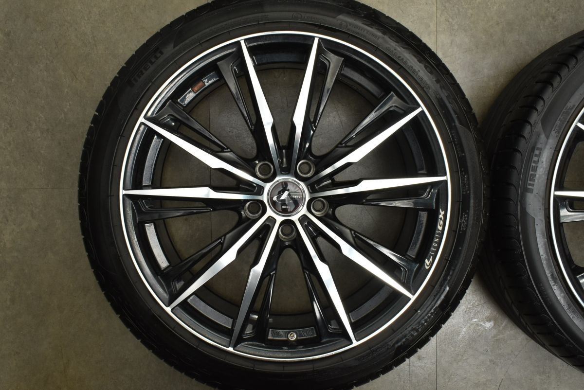  カスタム用に レオニス GX 19 in 8 J 35 PCD 114 3 ピレリ パワジー 245 40 R アルファード ノア ヴォクシー オデッセイ エルグランド 19インチ タイヤ ホイールセット