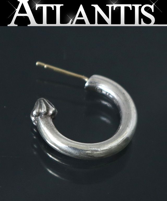 CHROME HEARTS 銀座店 クロムハーツ プレーン フープ ピアス メンズ シルバー SV925 100955