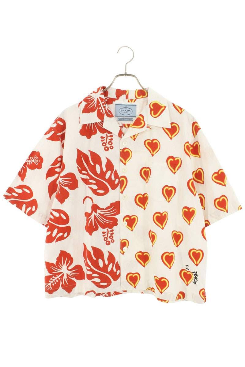 プラダ サイズ:XL  UCS319 総柄デザイン開襟半袖シャツ 中古 BS99 プラダ UCS319 総柄デザイン開襟半袖シャツ メンズ XL - メルカリ