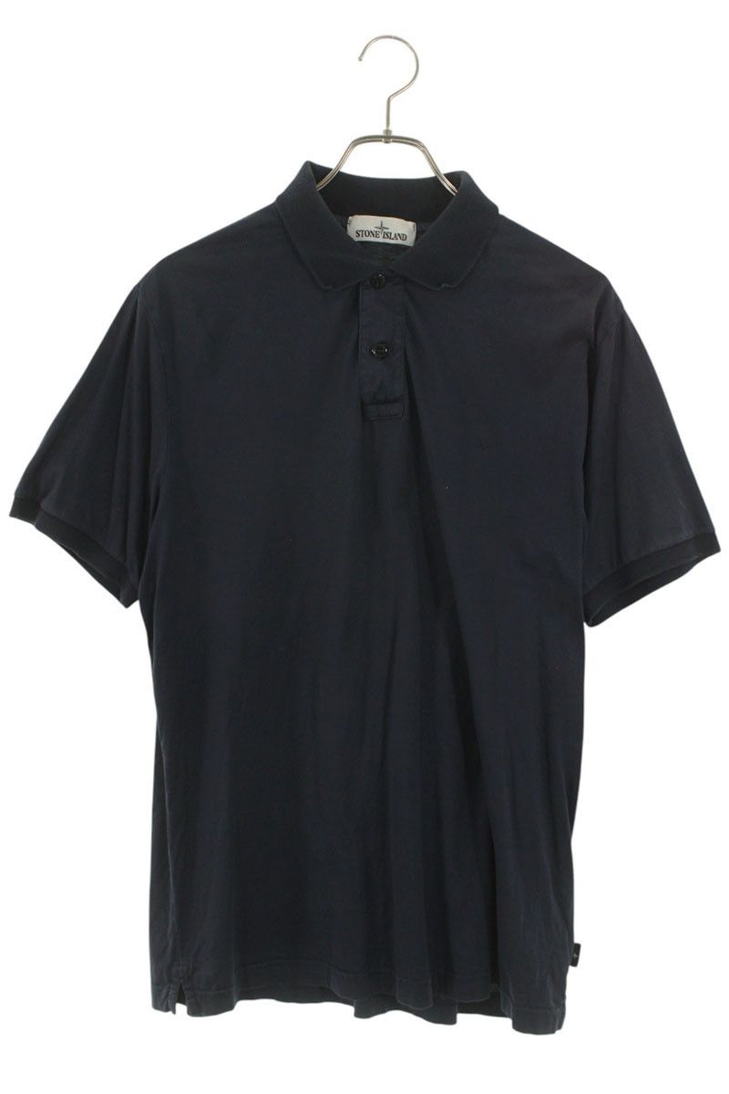 [未使用]20ss STONE  ストーンアイランド 半袖ポロ　M ストーンアイランド 661520365 ロゴ刺繍半袖ポロシャツ メンズ L
