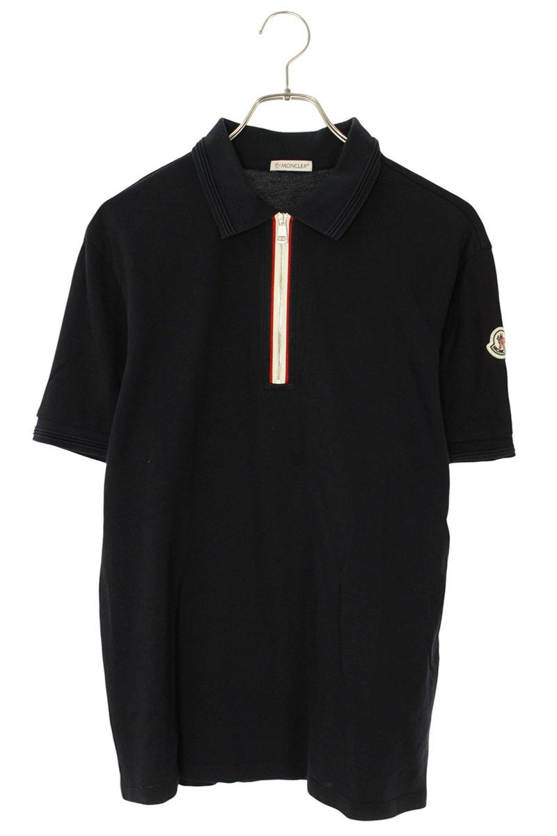 モンクレール K10918A00002 ハーフジップポロ半袖ポロシャツ メンズ M