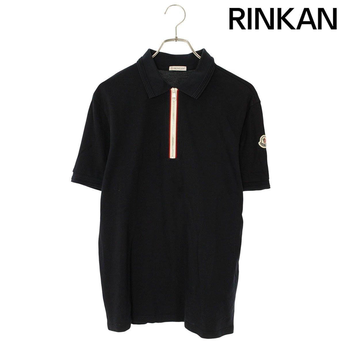 モンクレール K10918A00002 ハーフジップポロ半袖ポロシャツ メンズ M