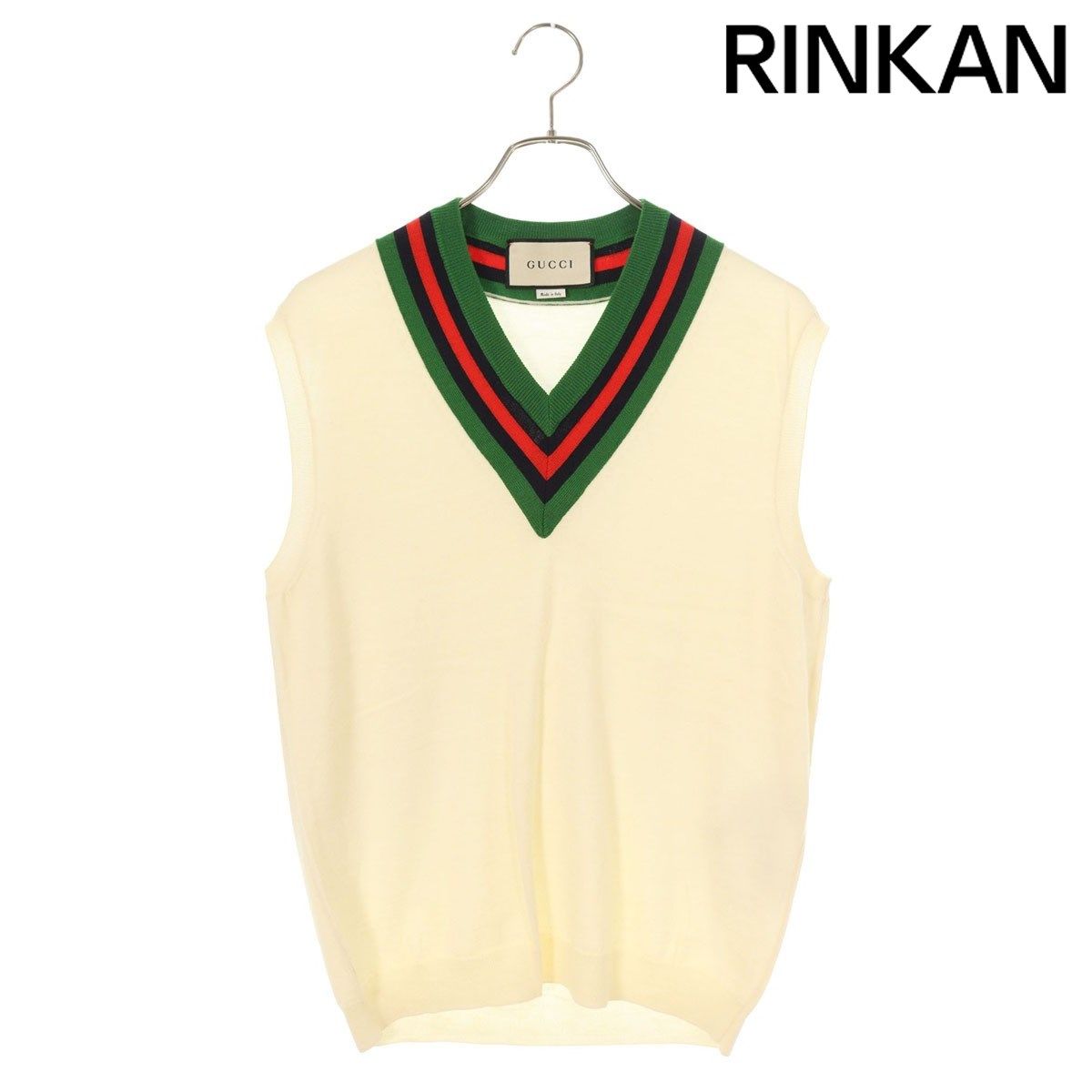 グッチ 576803 XKAUK シェリーラインVネックニットベスト メンズ M  