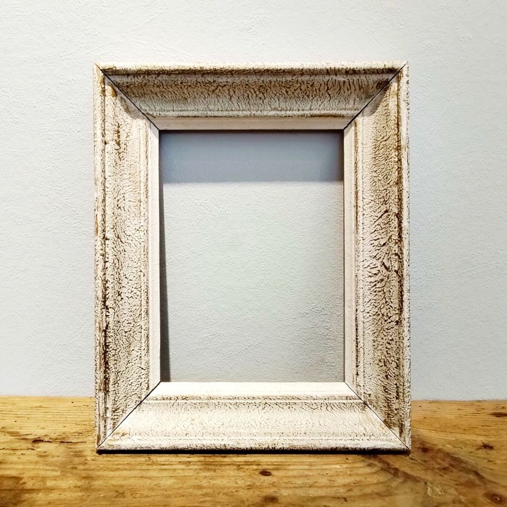 アンティークフレーム 額縁 フランス 20世紀初期 木製 ホワイト インテリア