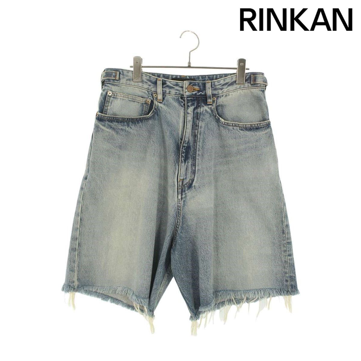 バレンシアガ 697835 TDW 4 カットオフバギーデニムハーフパンツ メンズ XS