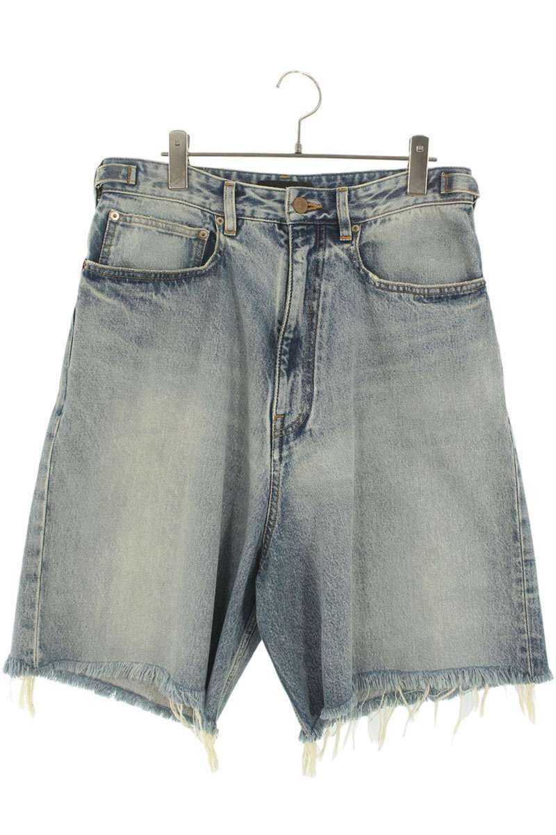 バレンシアガ 697835 TDW 4 カットオフバギーデニムハーフパンツ メンズ XS