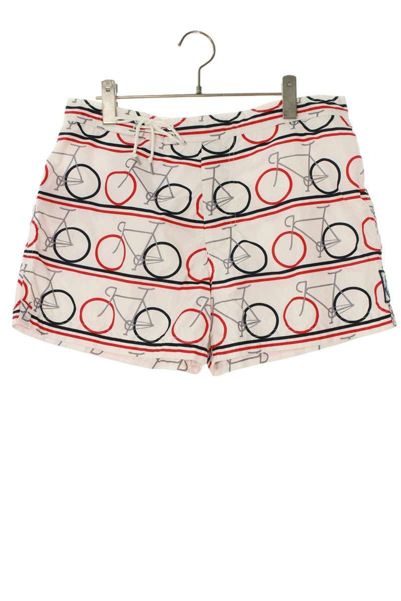 モンクレールガムブルー 総柄ハーフパンツ メンズ L