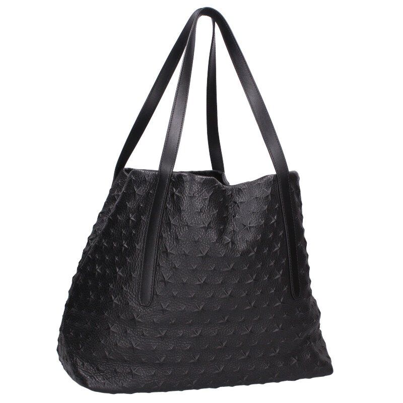 ✨極美品✨ジミーチュウ　ピムリコ　大容量トート　スターエンボス　ブラック　レザー スターエンボス ブラック グレイニーレザー・スモール トート