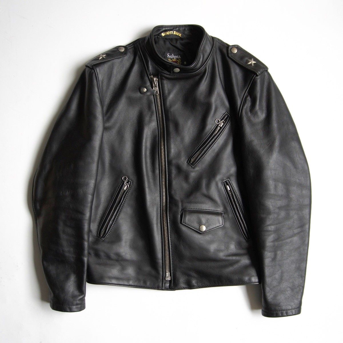 セ*ス様 極美品✨【米国製】schott 603US 38 ブラック ワンスター 美品】SCHOTT【603US/ワンスター ダブル ライダース ジャケット】38