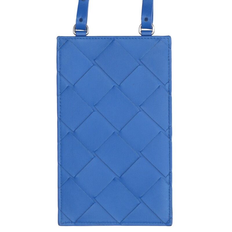 ボッテガヴェネタ イントレチャートレザースマホケースミニショルダーポーチ メンズ