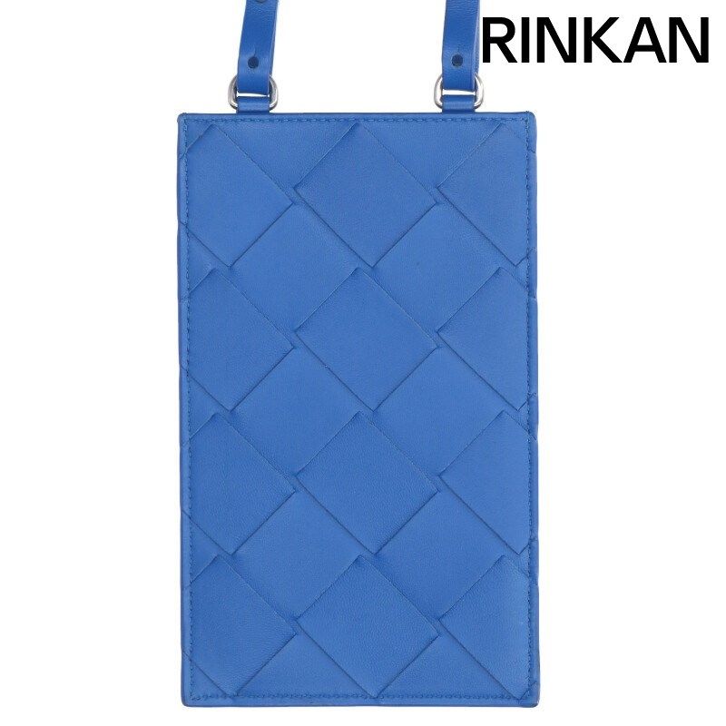 ボッテガヴェネタ イントレチャートレザースマホケースミニショルダーポーチ メンズ