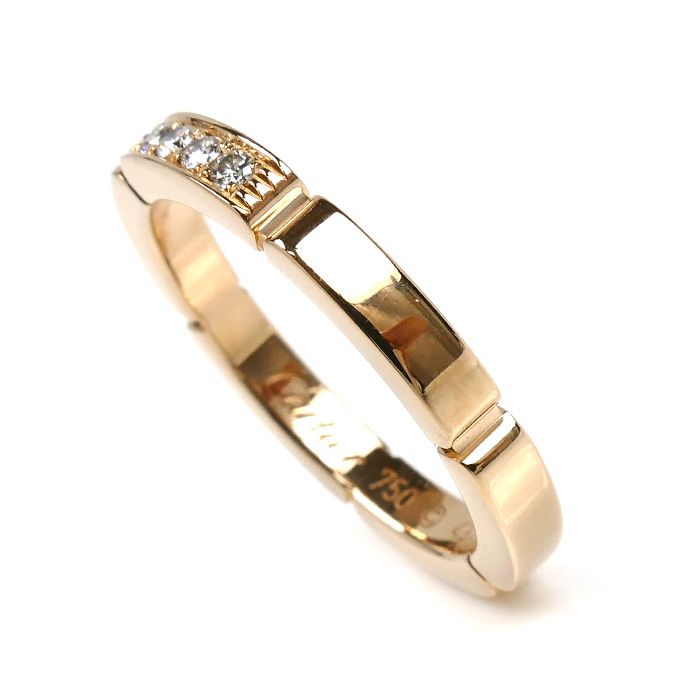 CARTIER カルティエ K18PG ピンクゴールド マイヨンパンテール 4Pダイヤ リング 指輪 B4080549 ダイヤモンド 9号 49 3.7g レディース