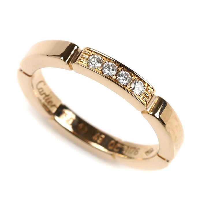 CARTIER カルティエ K18PG ピンクゴールド マイヨンパンテール 4Pダイヤ リング 指輪 B4080549 ダイヤモンド 9号 49 3.7g レディース