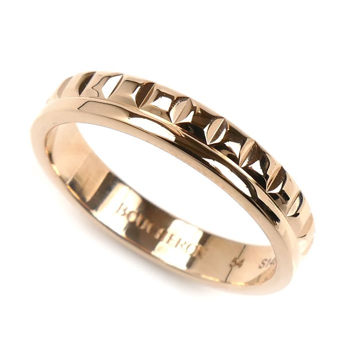 Boucheron ブシュロン K18PG ピンクゴールド キャトル ラディアント ハーフ リング 指輪 JAL00249 14号 54 4.1g レディース