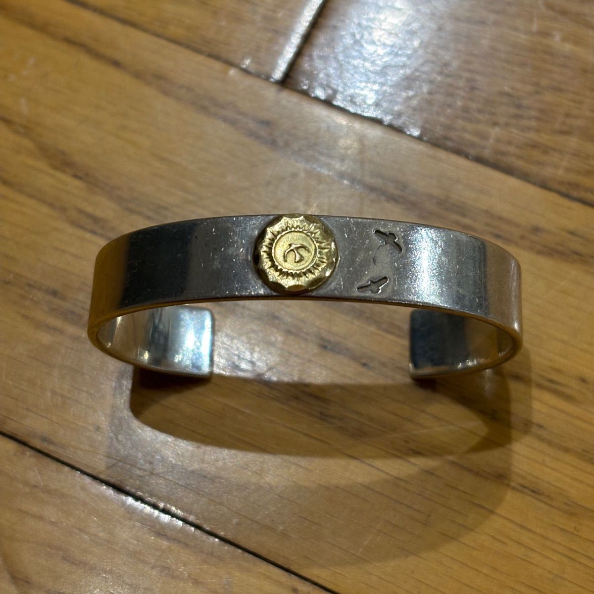 THE SUN K18ポイント平打ちバングル Sサイズ