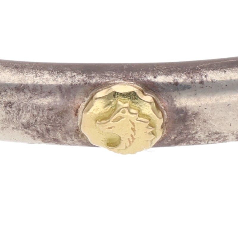 タディアンドキング イーグルフェイスバングルGPウルフ シルバーブレスレット メンズ WWW_SHINETEETH_COM