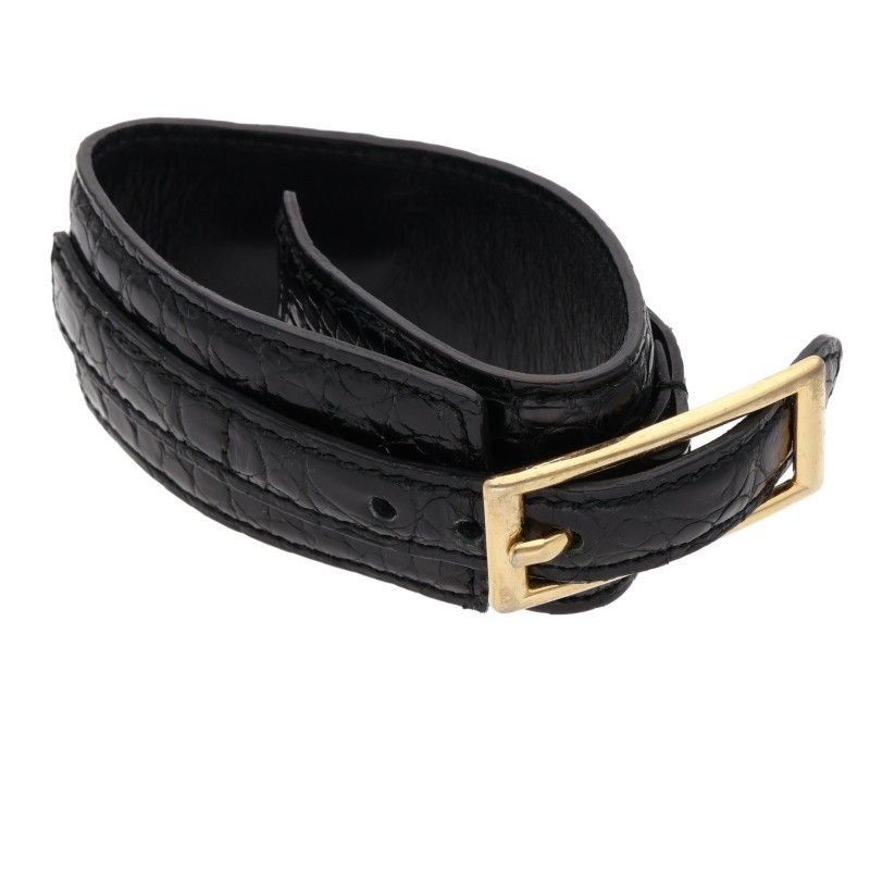 アンダーカバー クロコ型押しレザーブレスレット