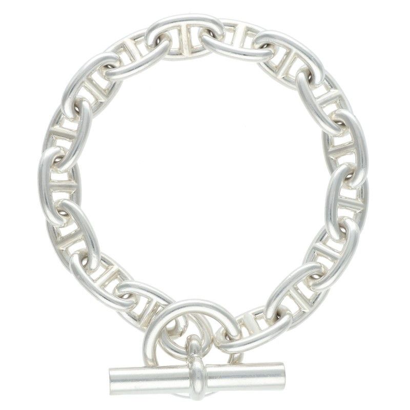 エルメス Chaine d Ancre MM シェーヌダンクルMMシルバーブレスレット メンズ 16LINK