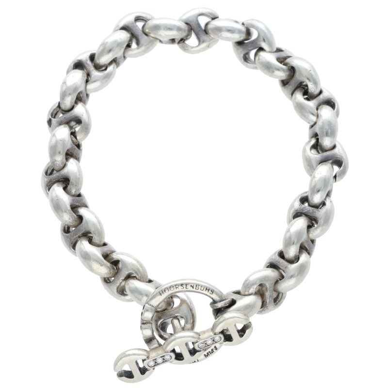 ホーセンブース 10MM OPEN-LINK BRACELET オープンリンク6Pダイヤシルバーブレスレット メンズ
