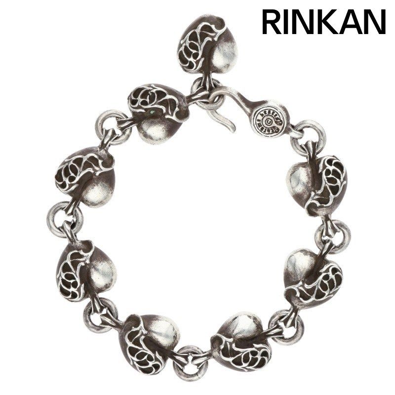 クロムハーツ HEART LINK ハートリンク シルバーブレスレット メンズ 8LINK