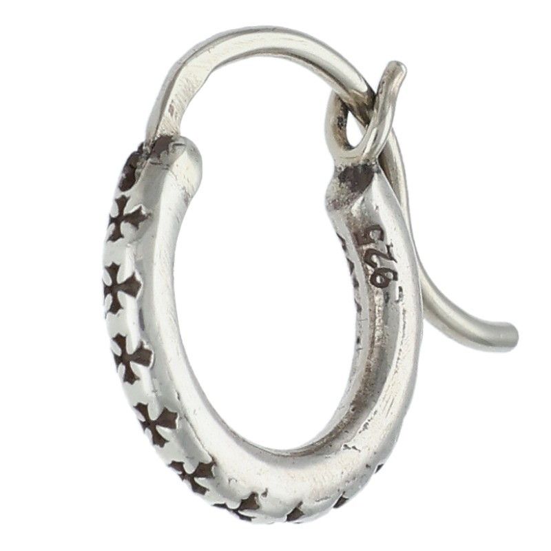 クロムハーツ HOOP TFL SML シルバーピアス メンズ