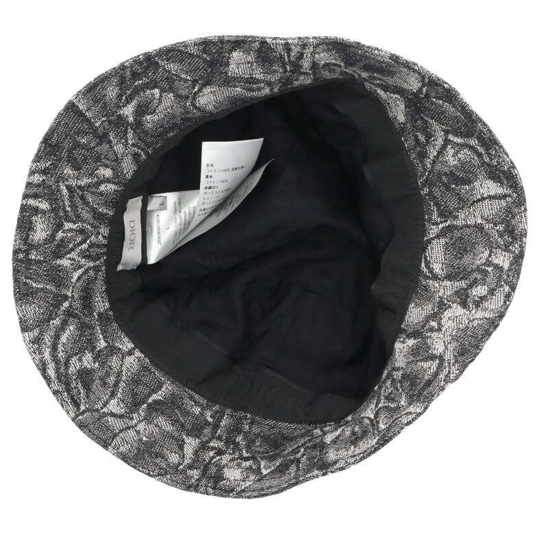  ディオール パイソン総柄バケットハット メンズ L ハット 帽子