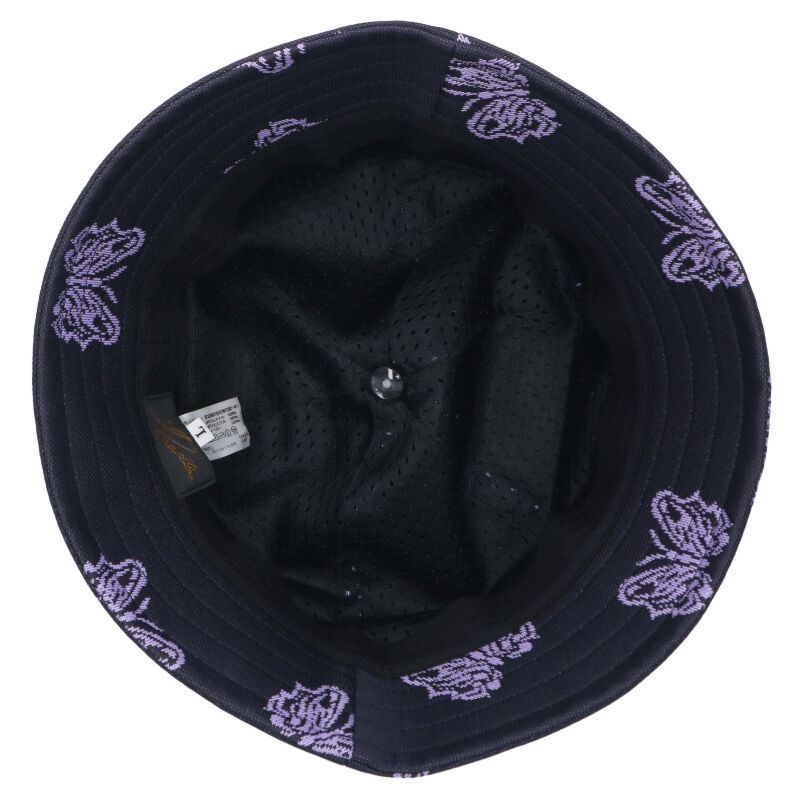 パピヨン総柄バケットハット メンズ