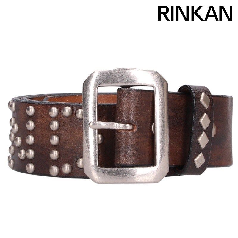 テンダーロイン ロゴスタッズレザーベルト メンズ 34