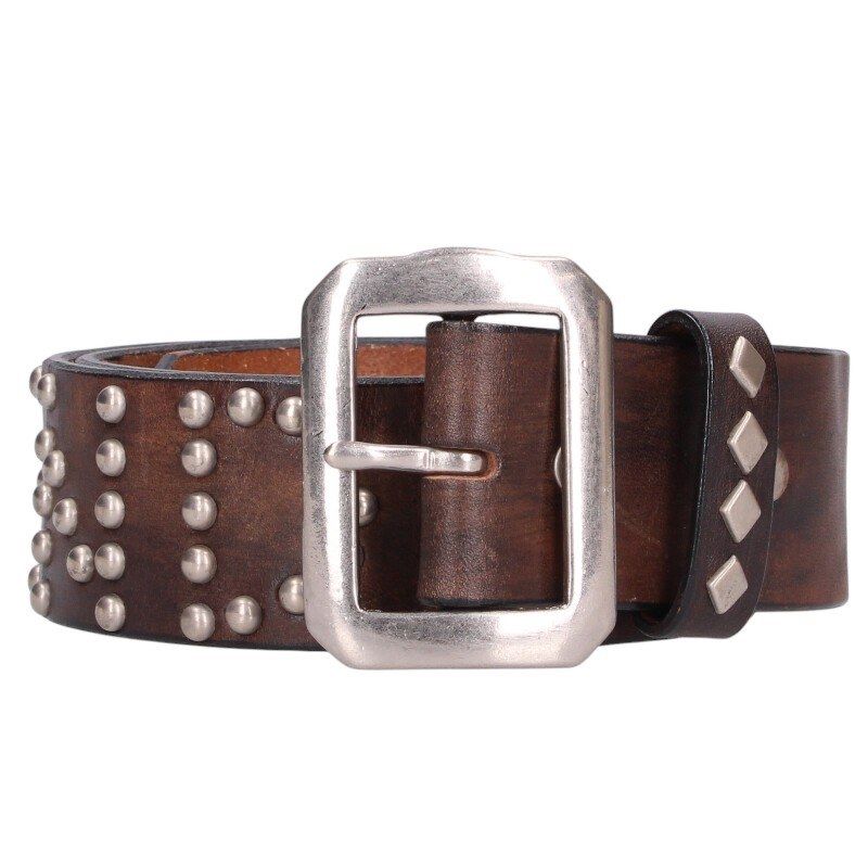 テンダーロイン ロゴスタッズレザーベルト メンズ 34
