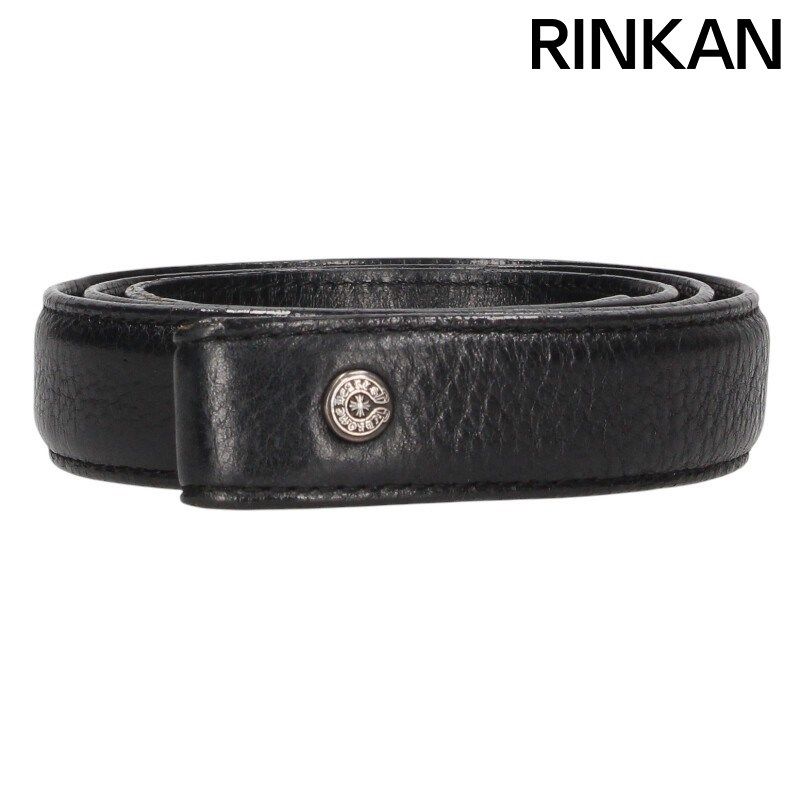 クロムハーツ 1 0 STRAP inchスクロールレーベルリベッツ レザーベルト メンズ 32