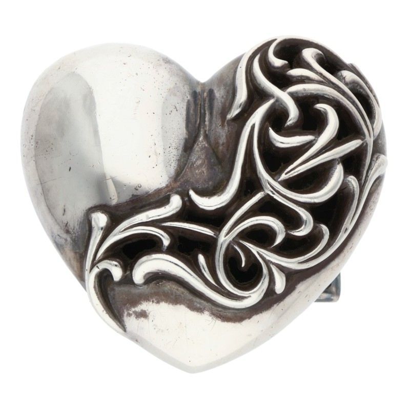 クロムハーツ BUCKL HEART 1.0 ラージハート シルバーバックル メンズ