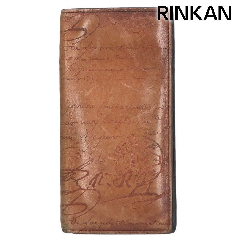 ベルルッティ カリグラフィ総柄レザー財布 メンズ