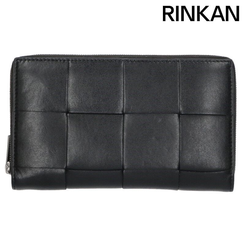 ボッテガヴェネタ カセットジップアラウンドウォレット イントレチャートレザー財布 メンズ