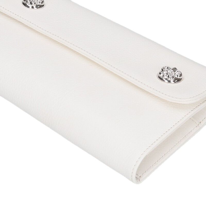 ボールボタンレザー財布 メンズ