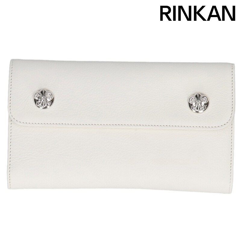 クロムハーツ WAVE BSフ ボールボタンレザー財布 メンズ