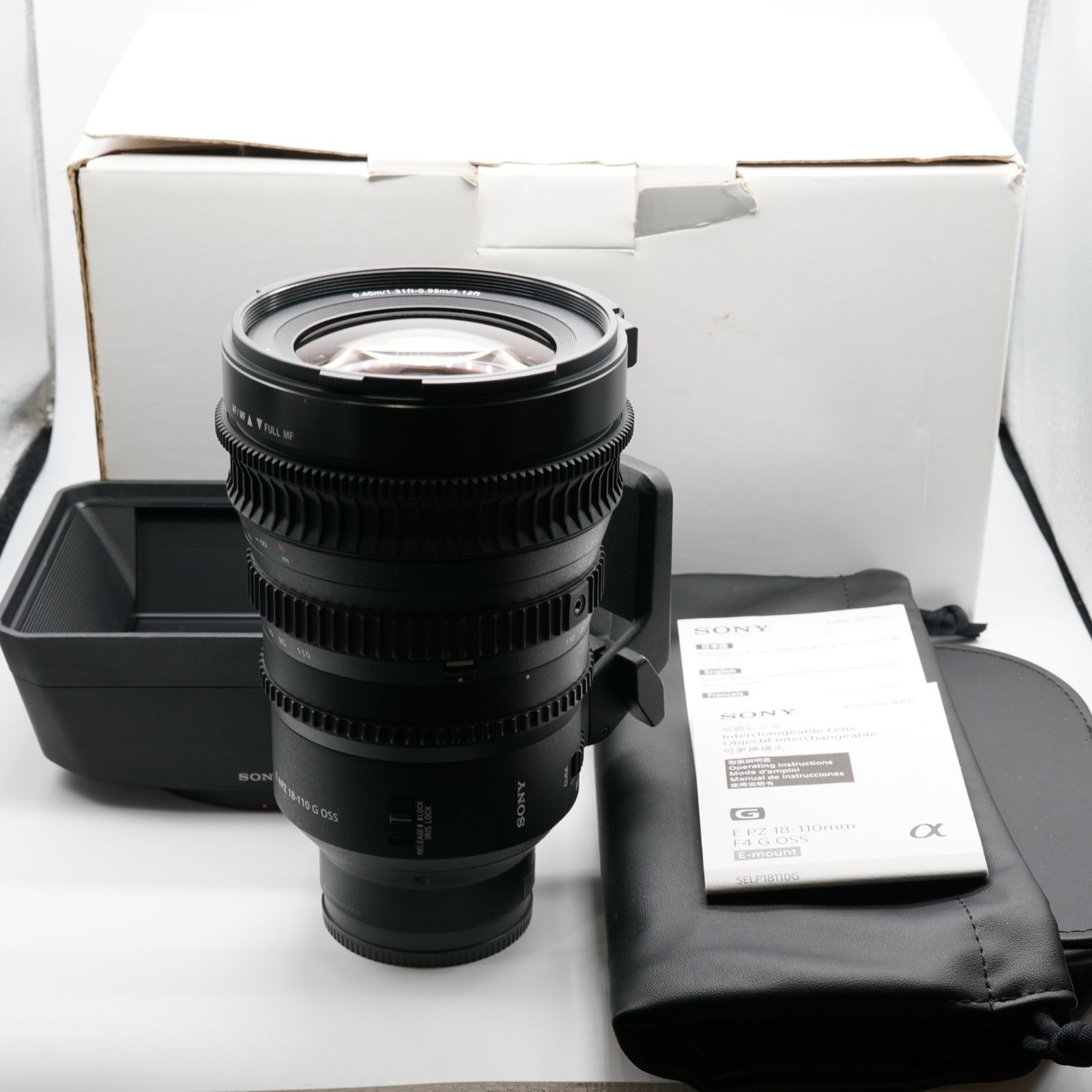 級 ソニー SONY E PZ 18-110mm F4 G OSS SELP18110G あると嬉しい元箱 取説 完備