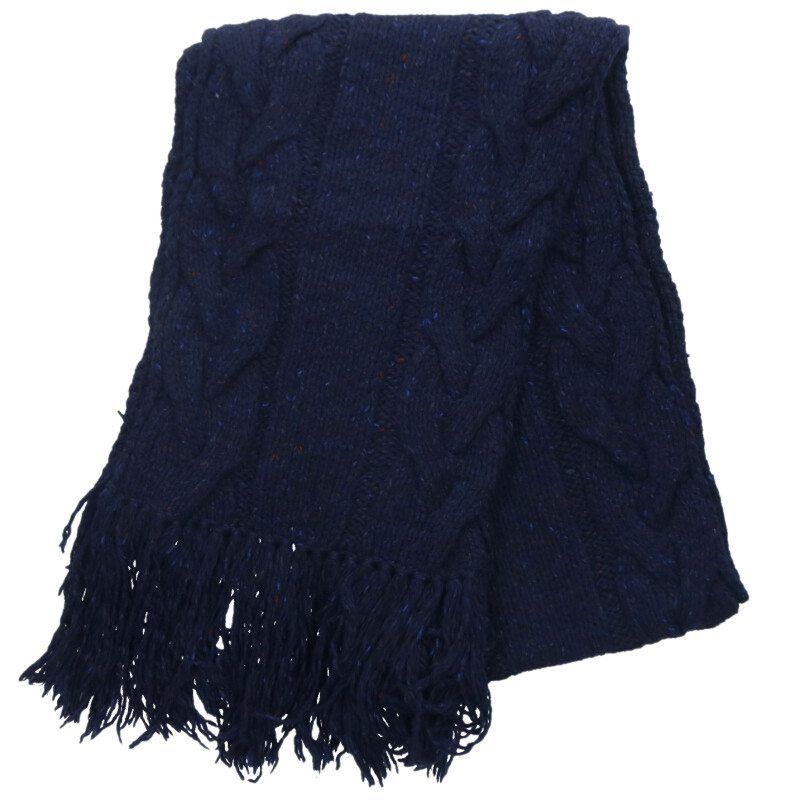 マルタンマルジェラ14 ケーブル編みフリンジマフラー メンズ