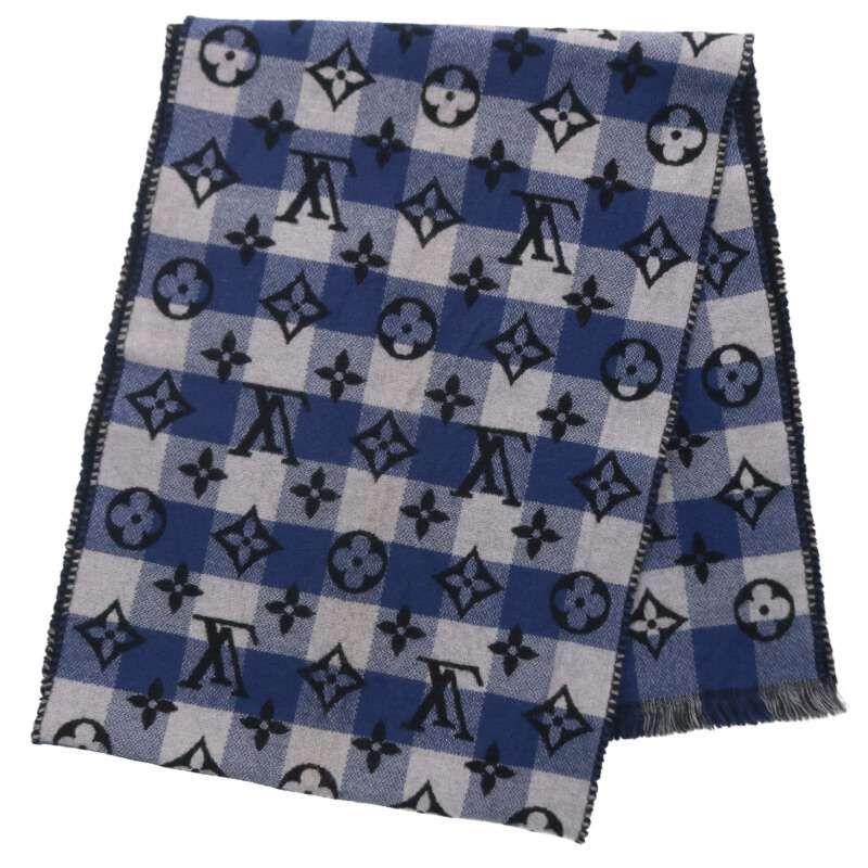 D モノグラムウールマフラー